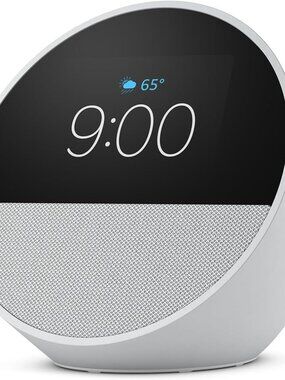 Amazon Echo Spot (newest model), Smart alarm clock, Designed for Alexa+, White
